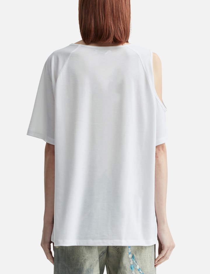Deinet One-Slit Snap T-Shirts In White