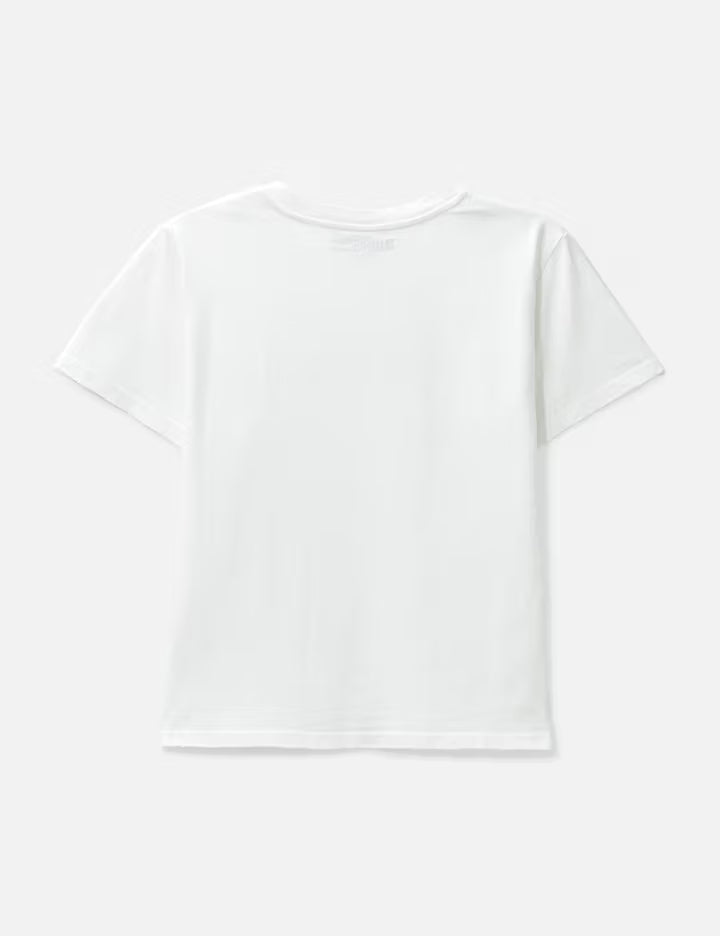 "Sera" Cursive Fitted T-Shirt In White