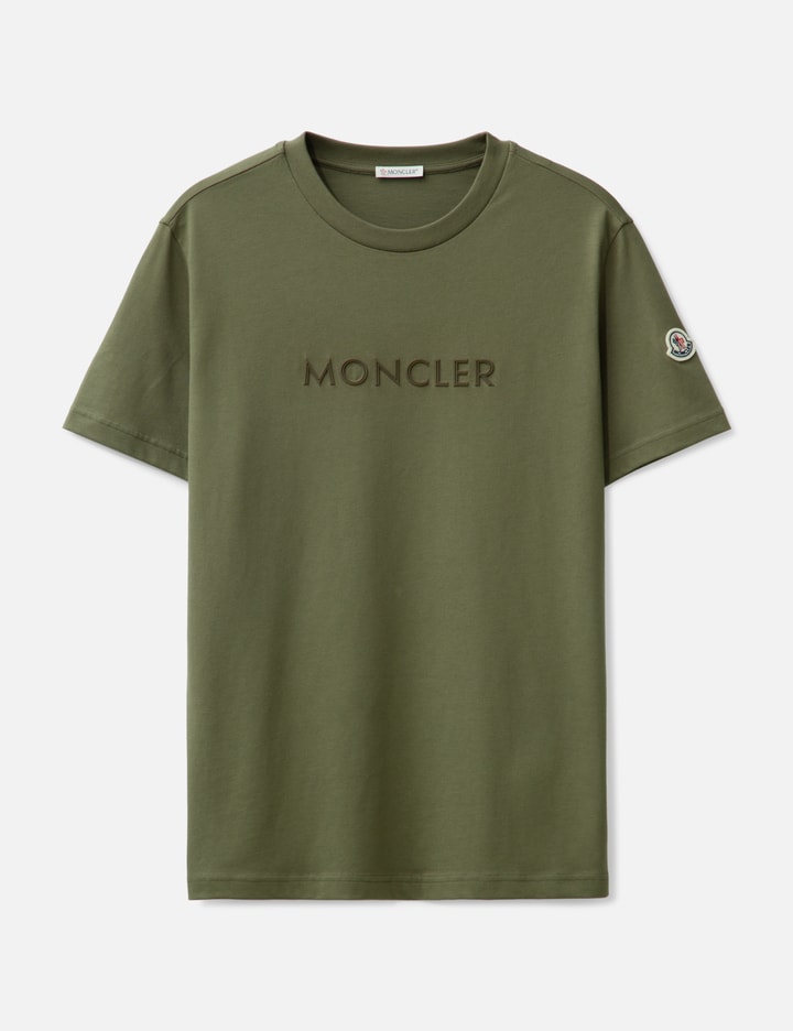 OLIVE GREEN RUBBERIZED LOGO T-SHIRT