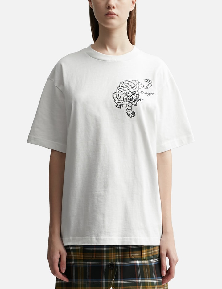 'Kenzo Star Tiger' Oversized Embroidered T-shirt