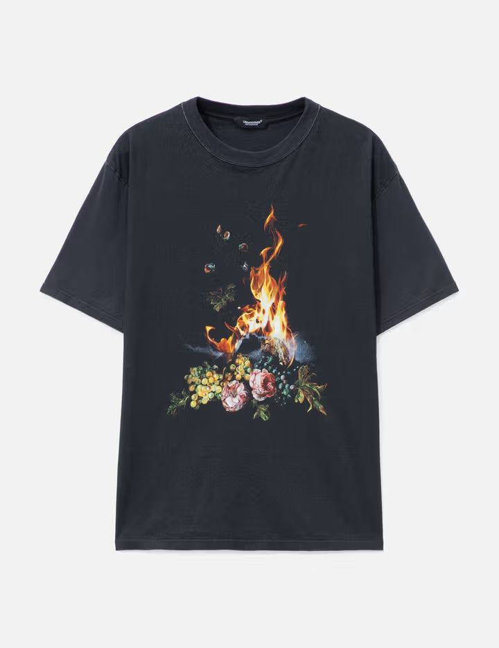 Undercover x Emma Bennett Burning Flower Short Sleeve T-shirt