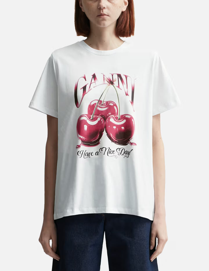 Basic Jersey Cherry Relaxed T-Shirt