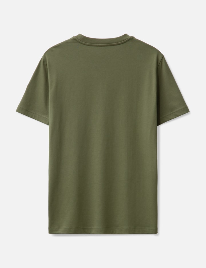 OLIVE GREEN RUBBERIZED LOGO T-SHIRT