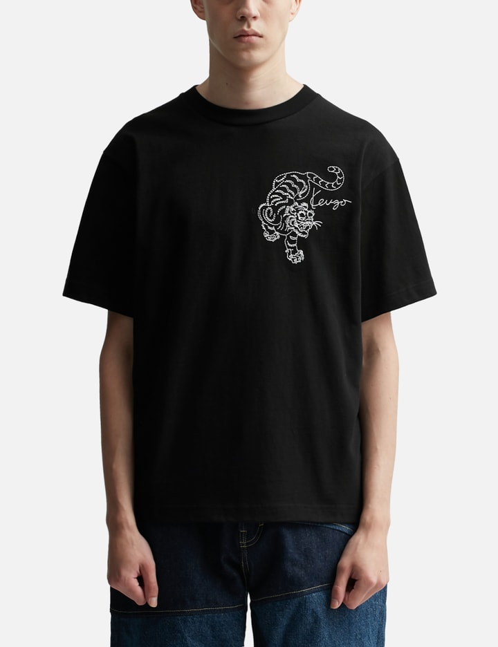 'Kenzo Star Tiger' Oversized Embroidered T-shirt