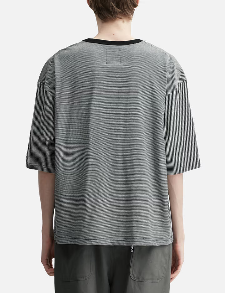 Paneled Stripe Cropped T-Shirt