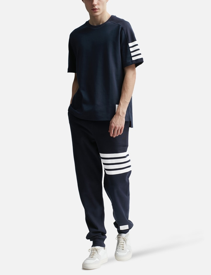 Cotton 4-Bar Short Sleeve Striped T-shirt