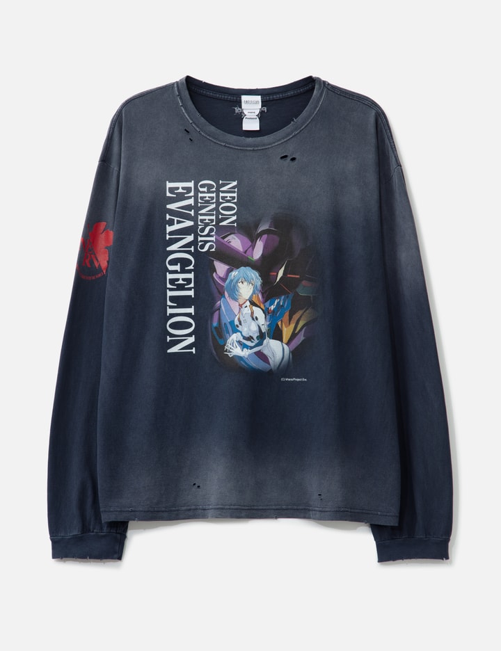 Neon Genesis Evangelion x Protocol-Index Overdyed Vintage Neon Genesis Evangelion Long Sleeve