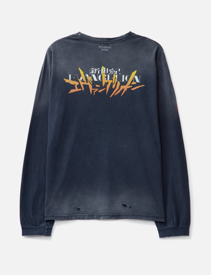 Neon Genesis Evangelion x Protocol-Index Overdyed Vintage Neon Genesis Evangelion Long Sleeve