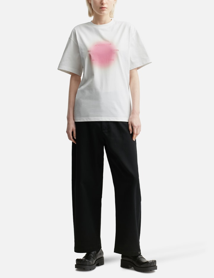 Pink Graphic Semi-oversized Fit T-shirt