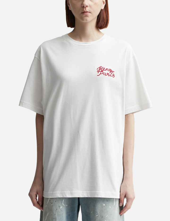 'KENZO HEART' OVERSIZED EMBROIDERED T-SHIRT