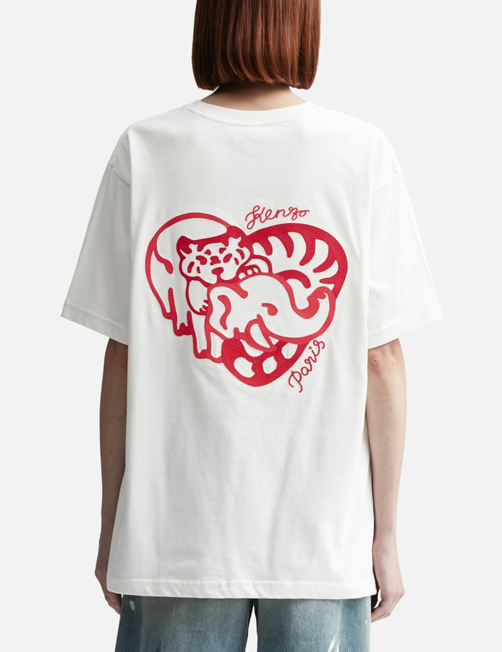 'KENZO HEART' OVERSIZED EMBROIDERED T-SHIRT