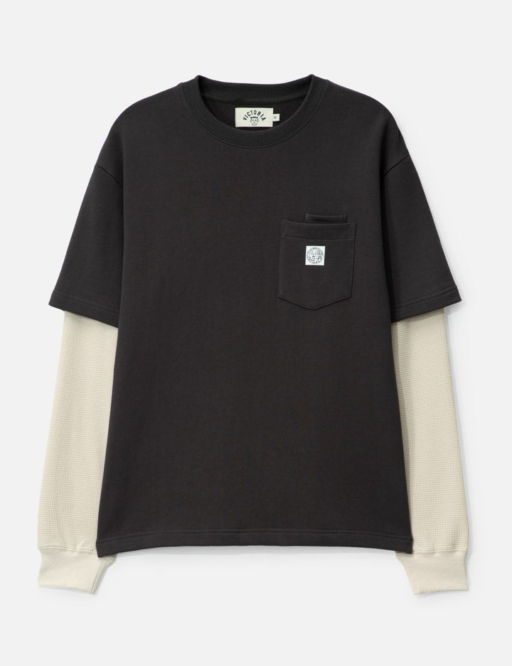 Waffle Sleeve Double Pocket T-shirt