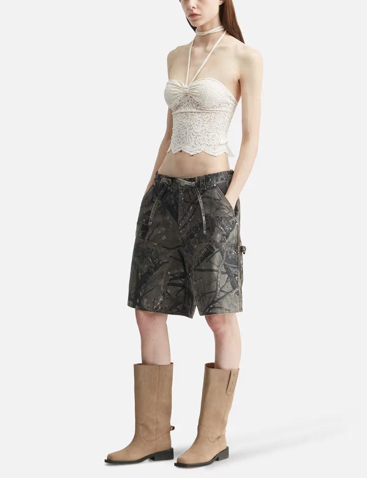 White Lace Halter Neck Top