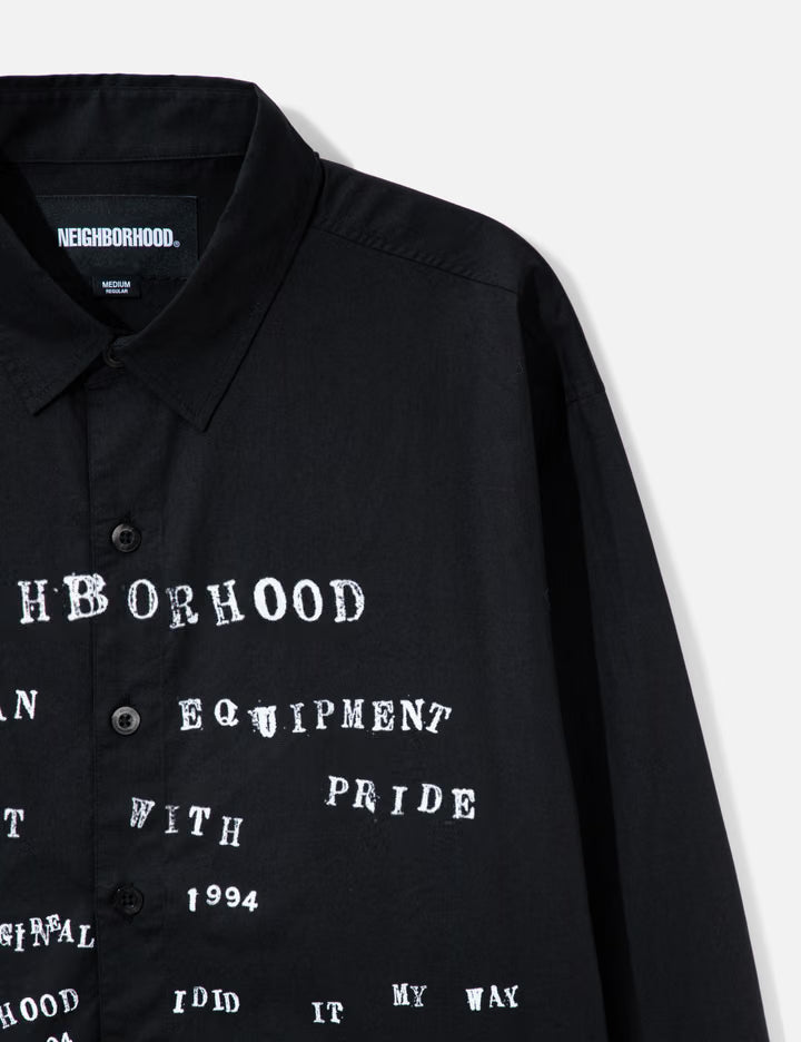Typographic Shirt LS