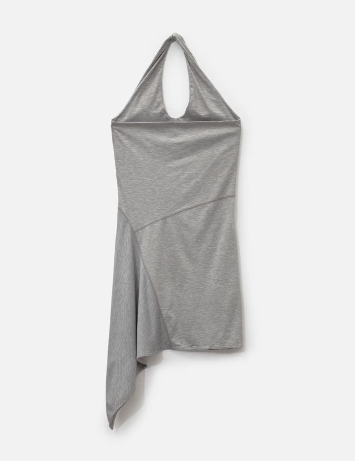 Unbalanced Halter Minidress