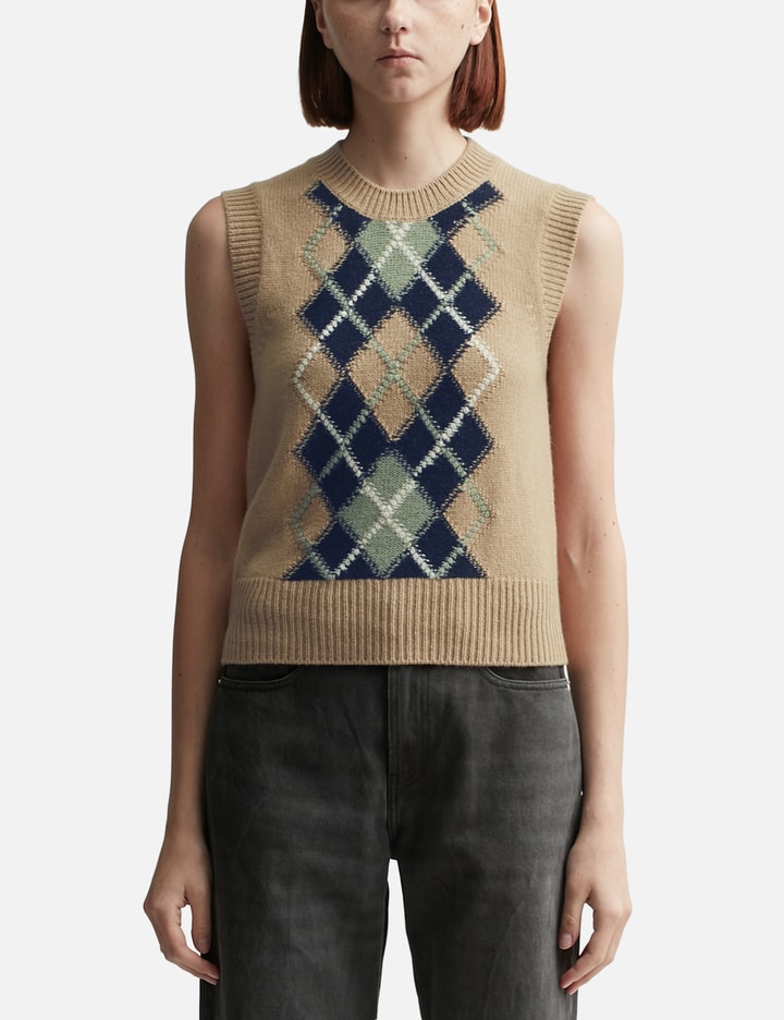 Argyle Sleeveless Sweater