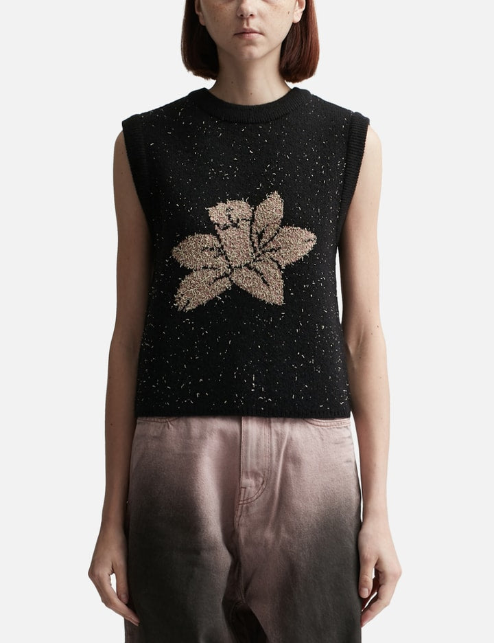 Merino Wool Blended Flower Vest