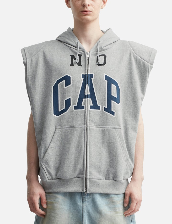 Boxy Sleeveless Zip Hoodie