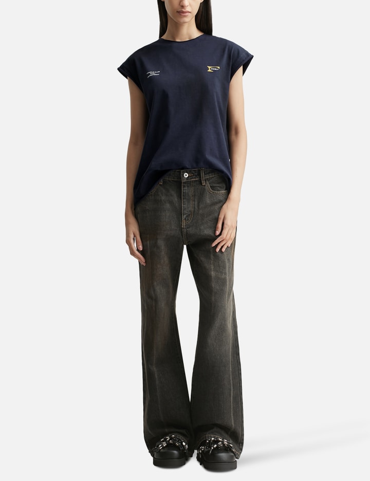 Navy Muscle Tank Top