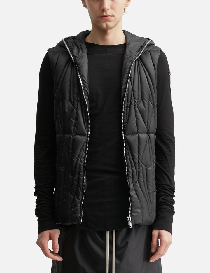 Moncler + Rick Owens Geocamo Ziplock Hooded Down Gilet