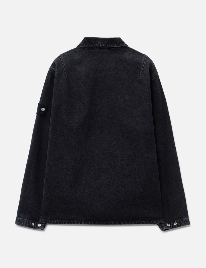 Washed Denim Comfort-Fit Overshirt