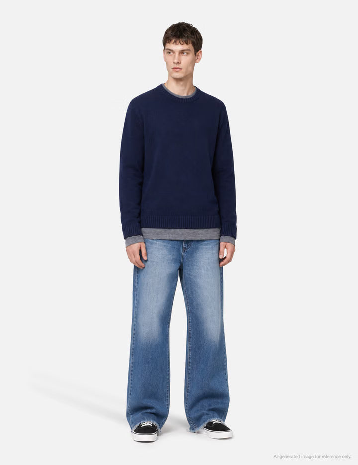 Wool Blend Layered Knit
