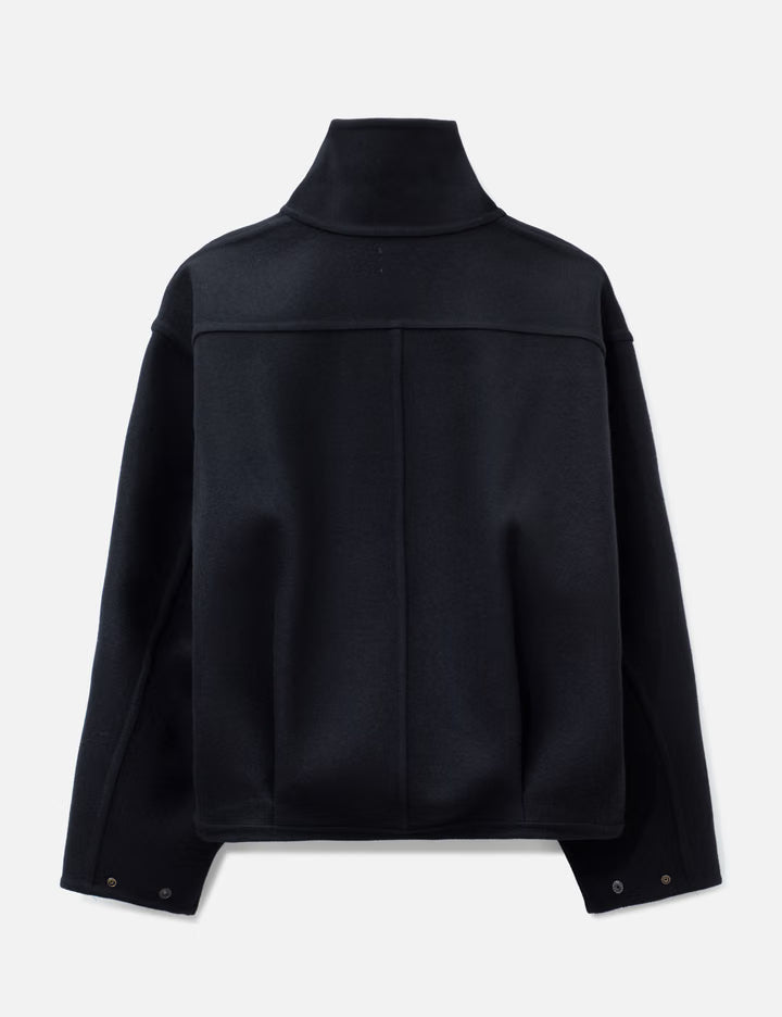 Wool Cashmere Balloon Silhouette Blouson