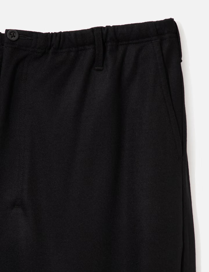 Wool Cut Knee Tuck Slacks