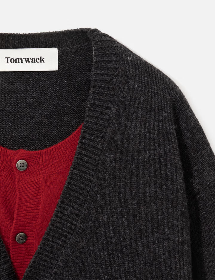 Wool Layered Cardigan