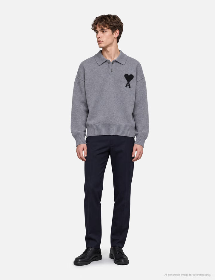 Wool Polo With Ami De Coeur
