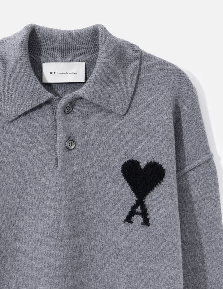 Wool Polo With Ami De Coeur