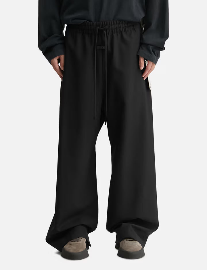 Wool Ripstop Wide Leg Drawstring Pants