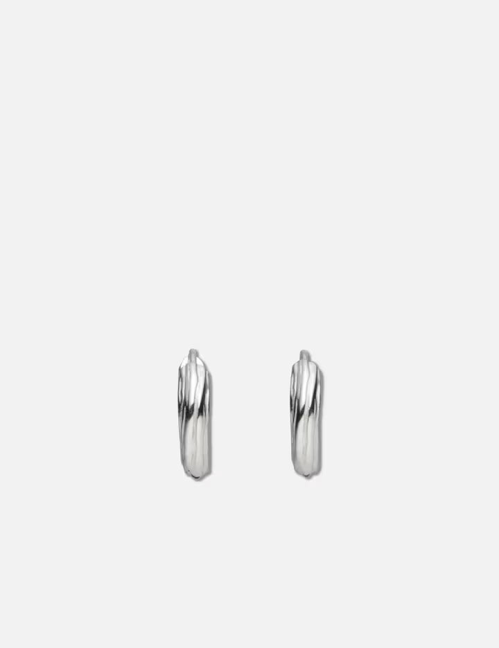 Wooody Hoop Oxidised Earrings