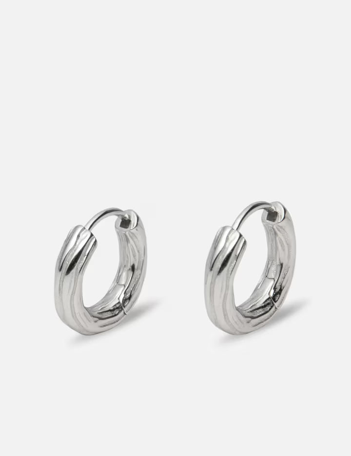 Wooody Hoop Oxidised Earrings