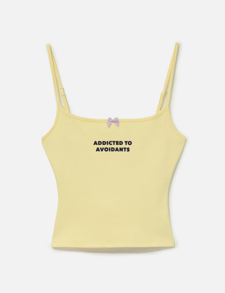 Yellow Print Strap Tank Top