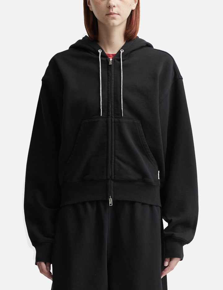 Cotton Terry Hoodie with Crystal Hotfix Drawcord