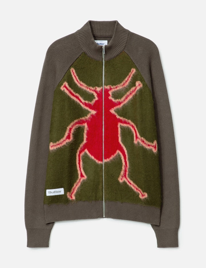 Beetle Zip-Thru Knit Sweater