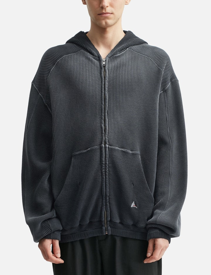 Bee Sun Faded Waffle Zip Up Hoodie
