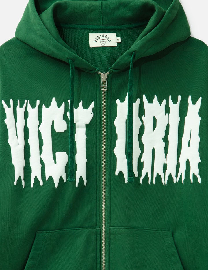 Spiky Script Zip Hooded Sweatshirt