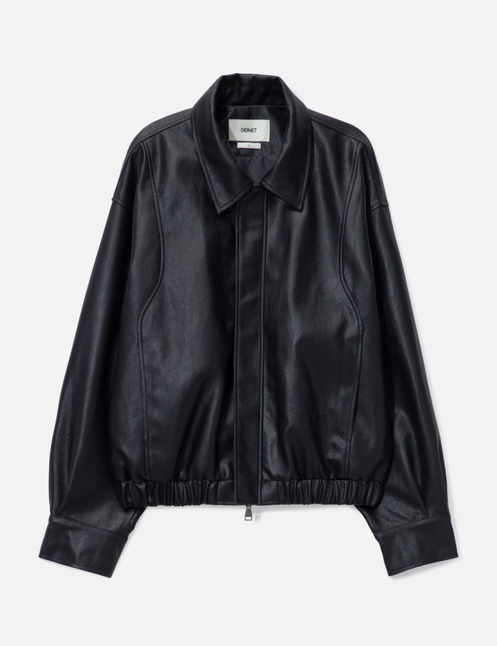 Eco-Leather Bomber Banded Jumper
