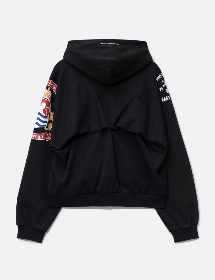 Reconstructed Folded Zip Hoodie