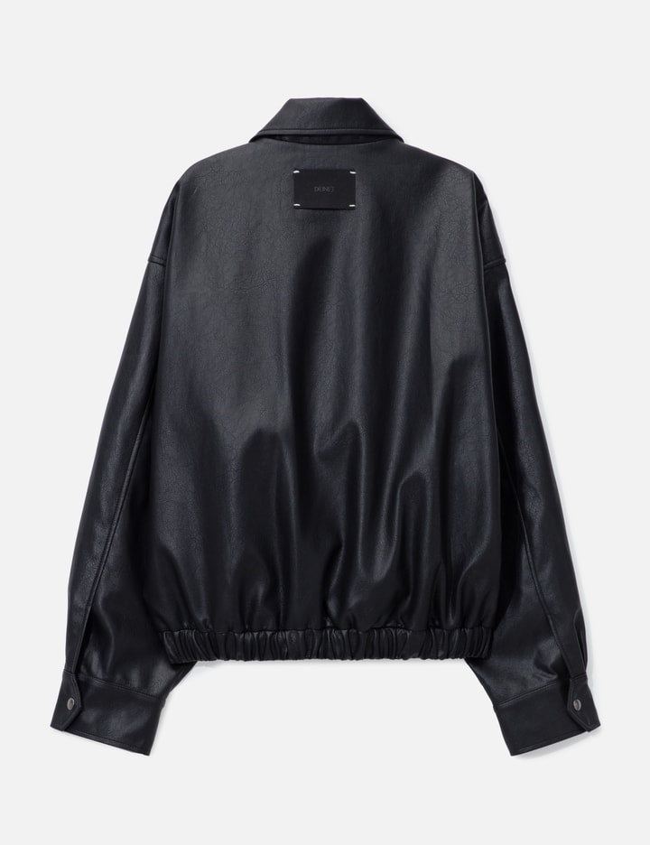 Eco-Leather Bomber Banded Jumper