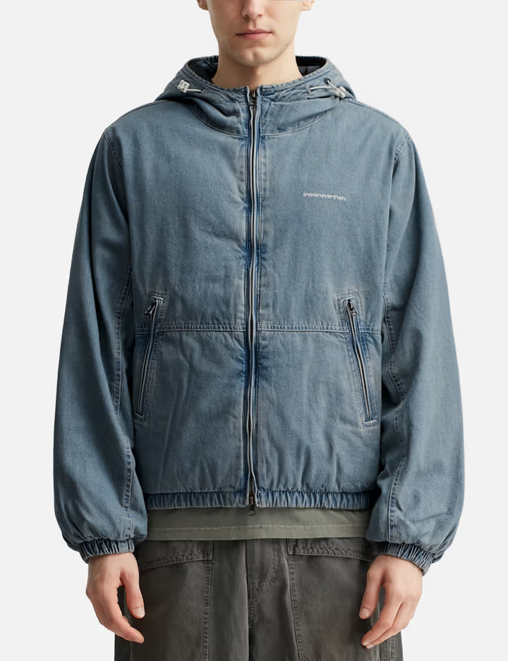 Denim Down Puffer Jacket