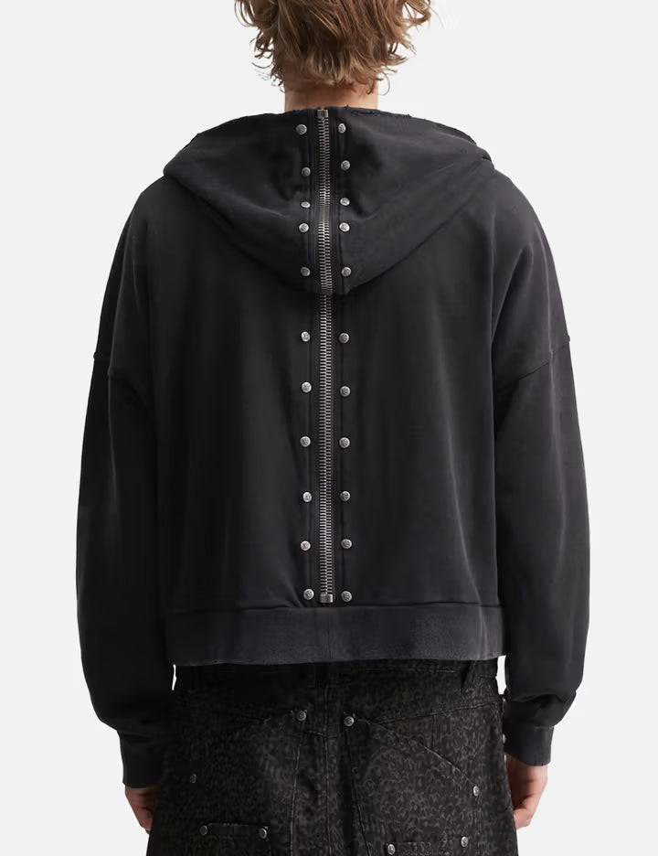 "Nyra" Zip-Up Hoodie With Detachable Fur Trim Hood
