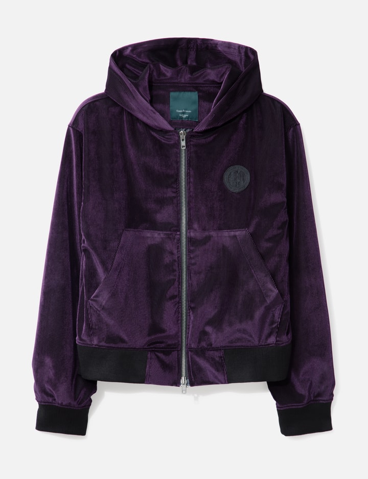 Austrian Church Patch-Up Purple Velvet Zipped Hoodie