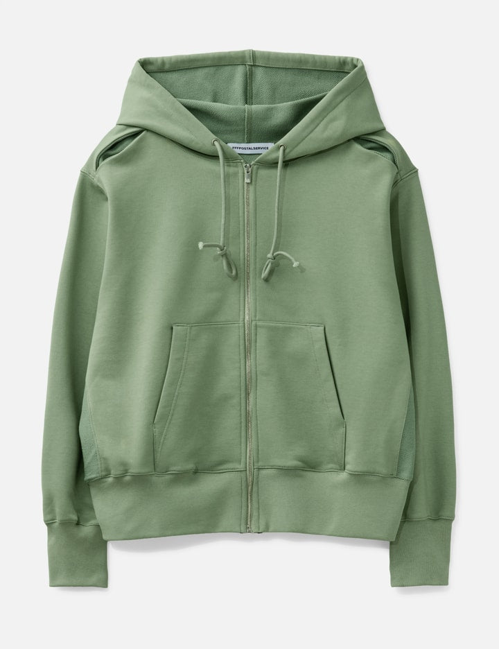 Reverse Round Hem Zip Hoodie