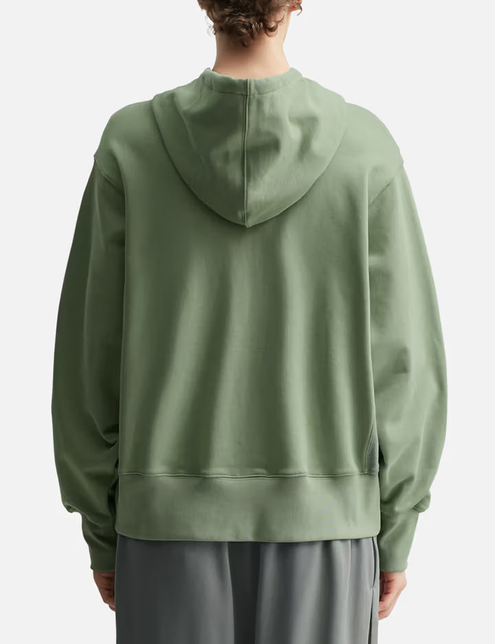 Reverse Round Hem Zip Hoodie