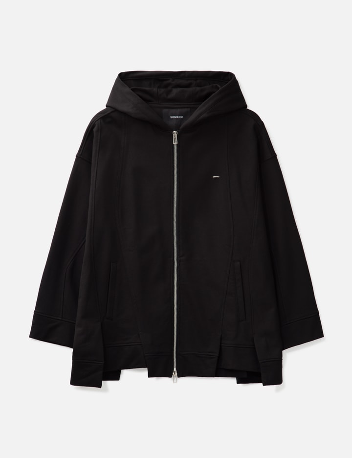 Asymmetric Cut Out Zip Up