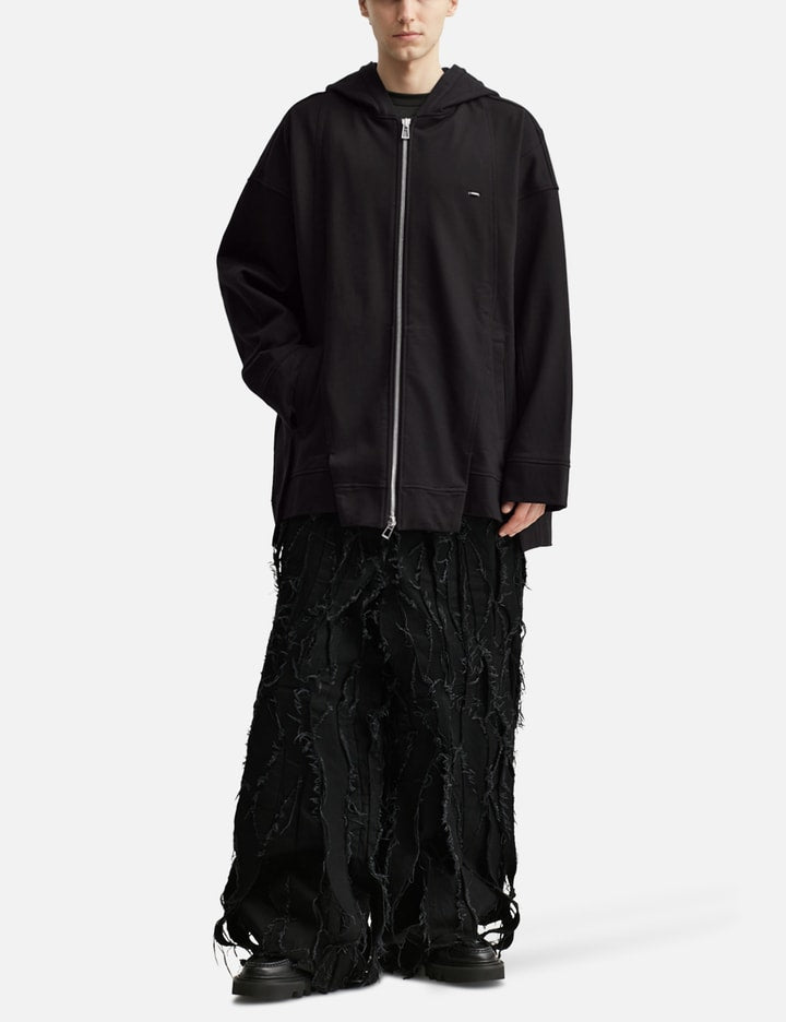 Asymmetric Cut Out Zip Up