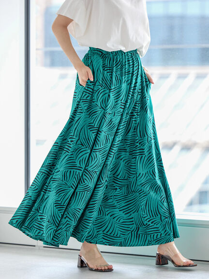 Hori Gathered Flare Skirt